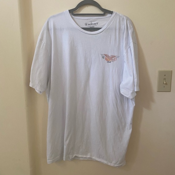 ARIAT BY BUCKLE MENS WHITE GRAPHIC EAGLE SNAKE 100% COTTON T SHIRT SIZE XXL - Picture 2 of 5
